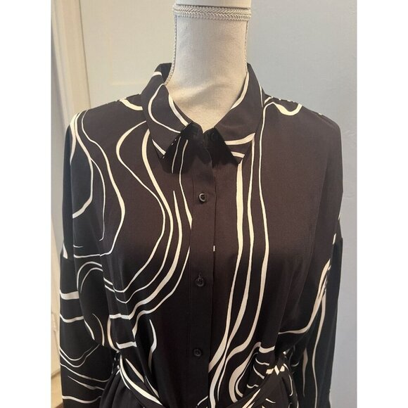 Nine West Dress Womens 2X (XXL) Knit Just Above Knee Plus Size Belted Career - Picture 2 of 13